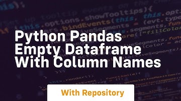 python pandas empty dataframe with column names