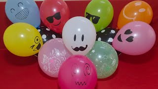 FUN HAPPY BIRTHDAY WITH EMOJI BALLOON POPPING#balloons#ballons#fun#bursting#inflating#colorful#popup