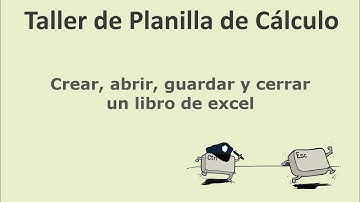 Crear, abrir, guardar y cerrar un libro de excel