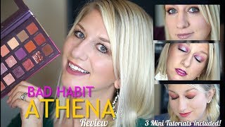 Bad Habit ATHENA Palette Review! + 3 Makeup Looks on Hooded Eyes | Huda Beauty Desert Dusk Dupe