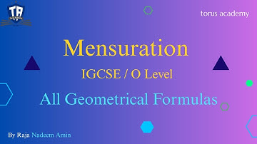 001|| Mensuration | Basic Formulas || Torus Academy