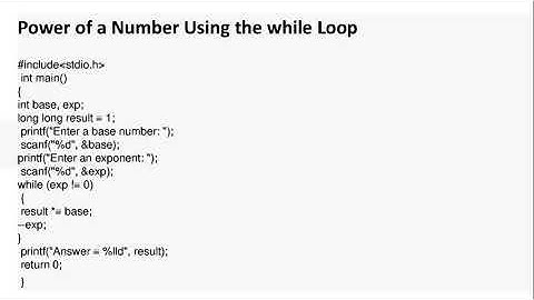 CS201/EL210/ME210 C Program to Calculate Power of a Number Using the while Loop by Vishnu Sharma