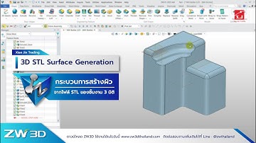 สอนสร้างผิวโมเดลจากไฟล์  STL ขั้นตอน‑ใช้งานจริง | 3D STL Surface Generation ZW3D 2026
