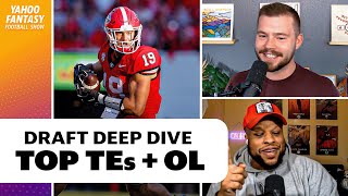 Draft Deep Dive: TEs + Top OL prospects + Best fantasy fits for Brock Bowers