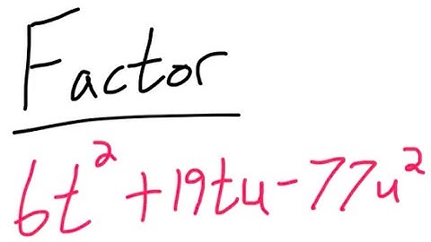Factoring Difficult Trinomials (when a does not equal 1)