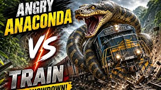 ANGRY ANACONDA vs TRAIN: Epic Simulation Showdown | Nature vs Machine Clash