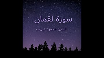 سورة لقمان - القارئ محمود شريف | Surah Luqman- mahmoud shreif