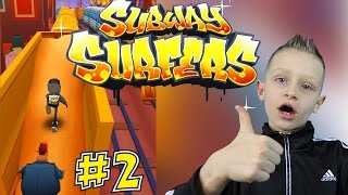 Subway Surfers #2 - running from the police, and jumping over trains | KID GAMING on Android PHONE screenshot 4