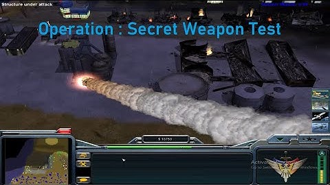 Command & Conquer - Generals Game-play (CUSTOM MISSION - USA : Operation Secret Weapon Test)