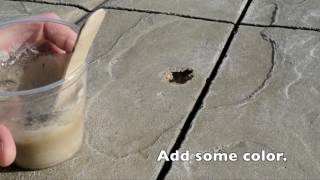 Repair stamped concrete in one minute.