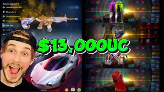 😱$13,000UC FOR TUATARA SUPERCAR CRATE OPENING | MAXED M4 LV6🤯 | 🔥PUBG MOBILE🔥