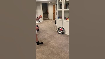 This trick shot is on another LEVEL #pingpong #darts #precision #trickshot