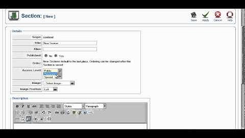 Joomla How To:How to add a section in Joomla 1.5 www.MyJoomlaCast.com
