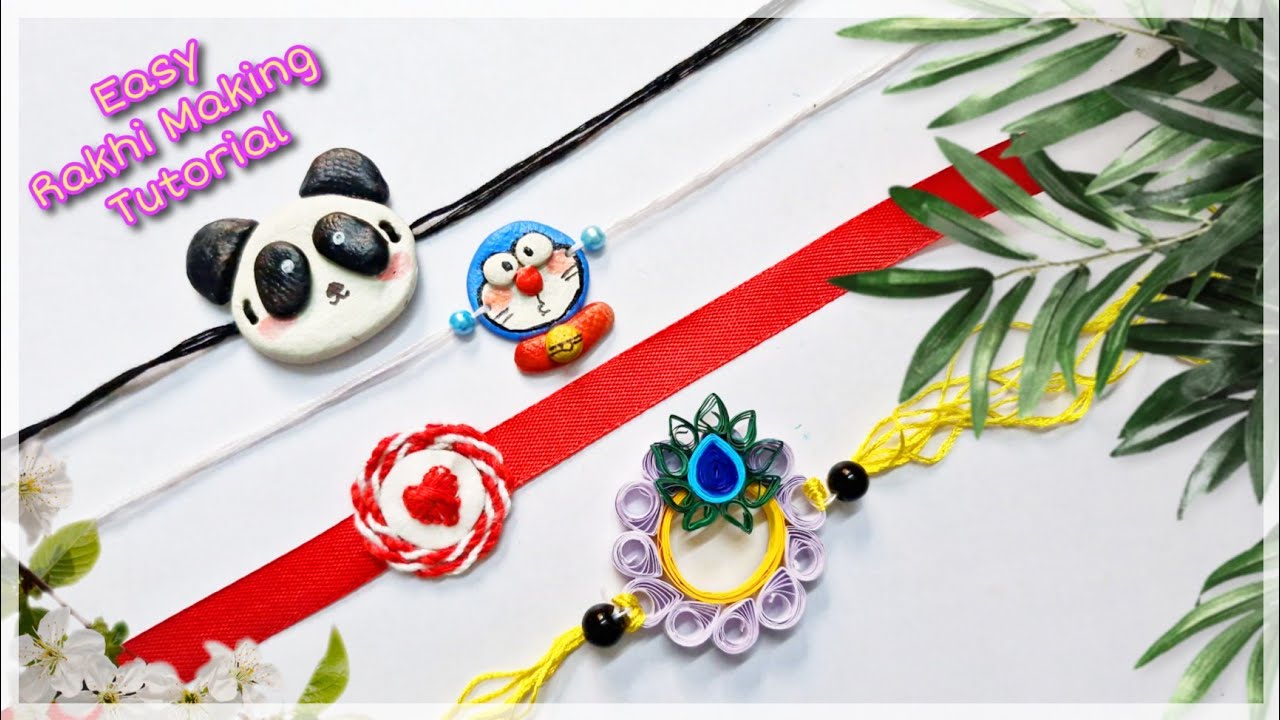DIY Rakhi Making Tutorial | 4 Unique Handmade Rakhi Ideas 🎨 | Paper ...