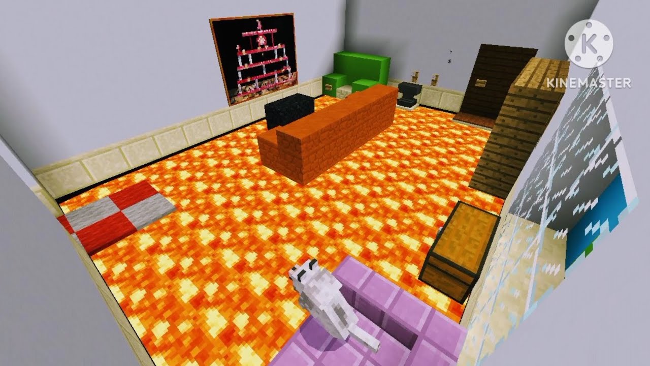 Chão e Lava no minecraft- Eu sou muito RUIM nesse mapa!!