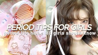 monthly period tips ☁️🧸 tips all girls need to know