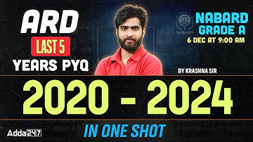 NABARD Grade A 2025 ARD PYQs | Complete 2020–2024 ARD Previous Year Questions | One Shot Class