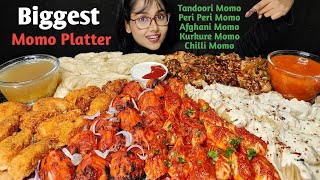 Eating Biggest Momo Platter | Tandoori, Kurkure, Periperi Momo | Big Bites | Asmr Eating | Mukbang