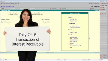 Tally 74B Transactions of Interest Receivable Part 1