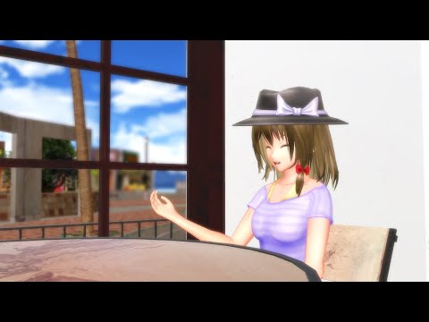 【東方MMD】カフェで雑談する少女