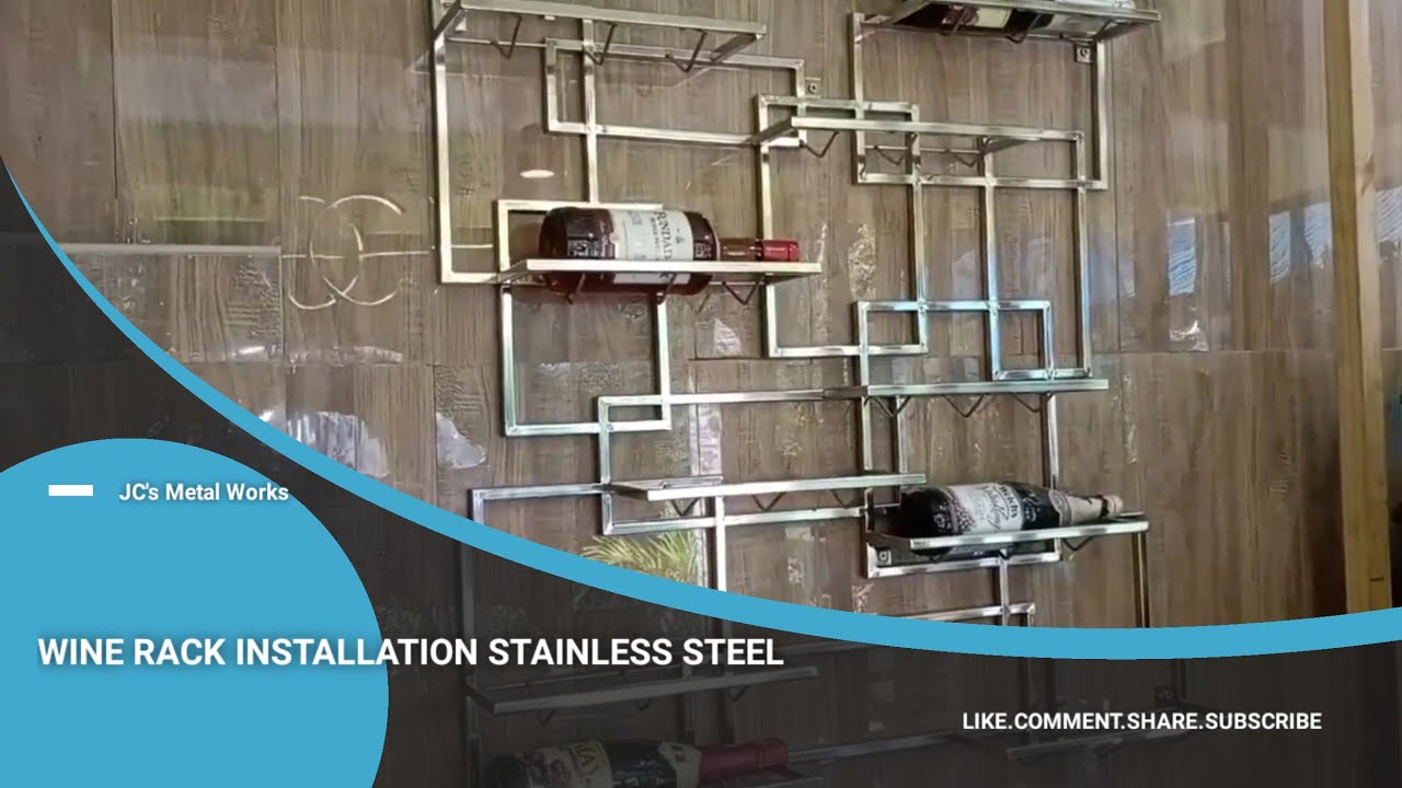 Wine Racking Installation Installation Of Wine Rack Stainless Steel | JC's Metal Works - YouTube