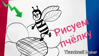 Как нарисовать ПЧЕЛКУ /How to draw a bee