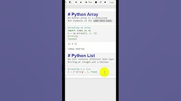 Array vs List in Python | #shorts