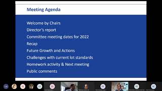 December 14th 2021 Virtual Livable Places Action Committee Meeting
