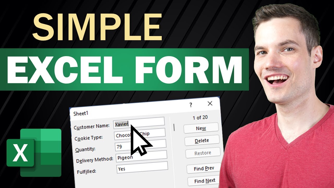 How to Create Simple Excel Form for Data Entry