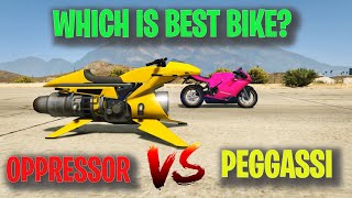 GTA 5 ONLINE: PEGGASSI VS OPPRESSOR [MULTI TESTS PERFORMED]