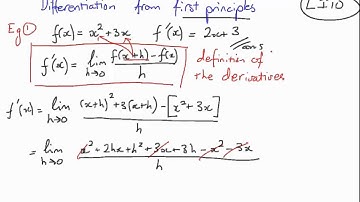 ten Differentiation from first principles