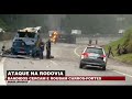 Bandidos atacam carros-fortes em rodovia