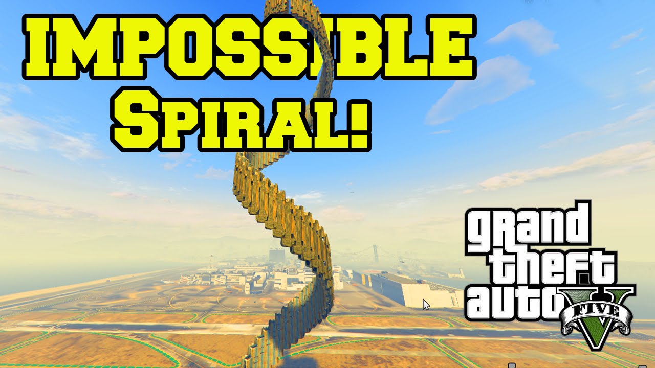 Gta 5 Pc Mods Impossible Spiral Climb Stunt Gta 5 Ramp Mod Stunt Funny Moments Youtube - modsmega com roblox