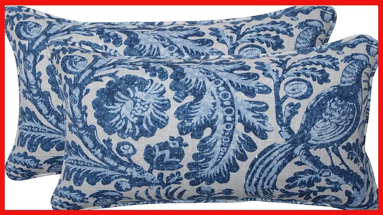 Great product -  Pillow Perfect Outdoor/Indoor Tucker Resist Azure Lumbar Pillows, 11.5" x 18.5", Bl