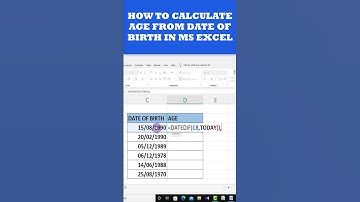 How to Calculate Age from Date of Birth in MS EXCEL