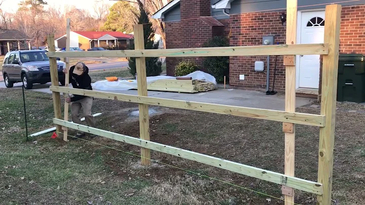 Using a jig to hang fence rails