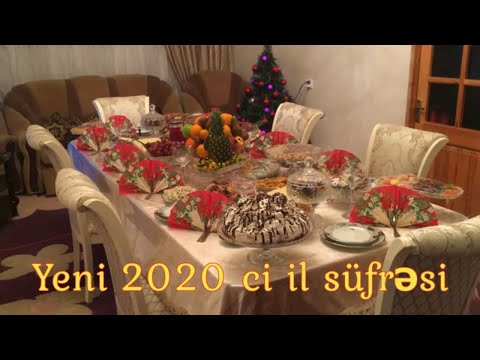 Azerbaycan'da Yeni Yıl 2020 * tüm akrabaları / Festival Masası ile kutlandı