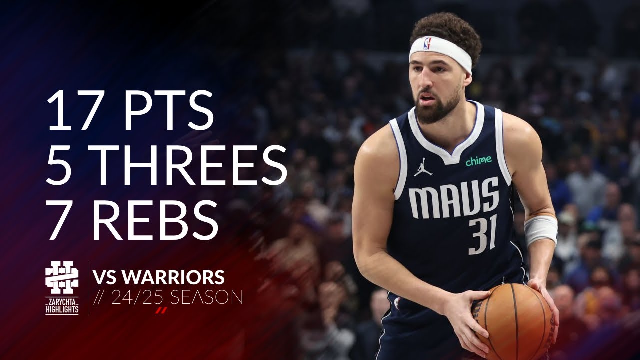 klay-thompson-17-pts-5-threes-7-rebs-vs-warriors-24-25-season-youtube