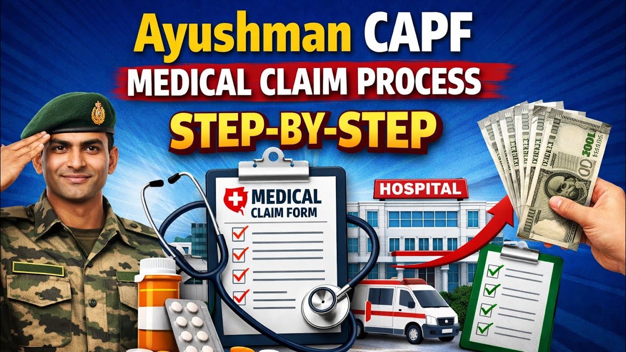 AYUSHMAN CAPF MEDICAL CLAIM REIMBURSEMENT PROCESS STEP-BY-STEP - YouTube