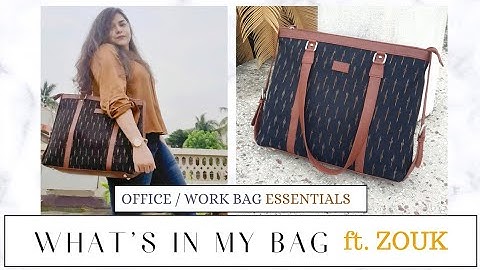 Whats in my BAG? FT. ZOUK Bags Review | Office / Work Bag Essentials | 2021 NEW NORMAL EDITION