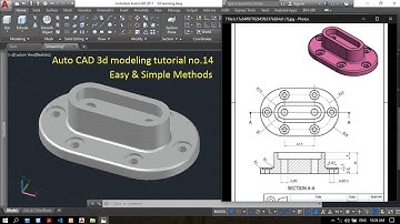 AutoCAD 3D Modeling Tutorial No.14 | Presspull, Extrude, Union, Subtract, Copy & Move Tools