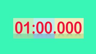 01 Minute Countdown Flip Clock Timer | Simple Beeps 🔔| Green Screen | #greenscreen | Copyright Free|