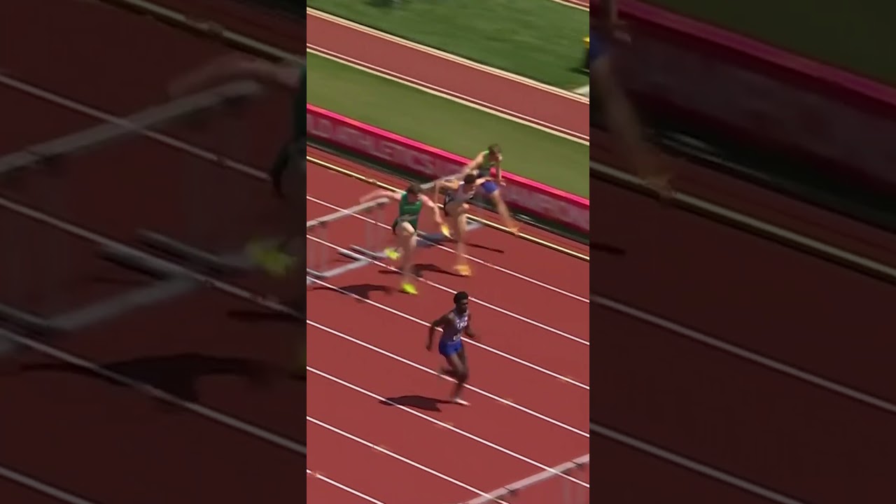 U20 AREA RECORD for Le'Ezra Brown in the 110m hurdles with 12.89 #WorldAthleticsU20