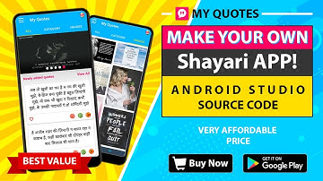 My Quotes Android app Source Code with Admin Panel for Android Studio - Download Source Code - 2021