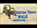 Getting into Gerudo Town as MALE Link by SACRIFICING Yourself in Zelda Breath of the Wild DLC