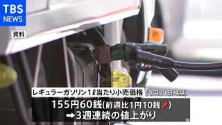 ガソリン価格３週連続の値上がり イラン次期大統領の影響も