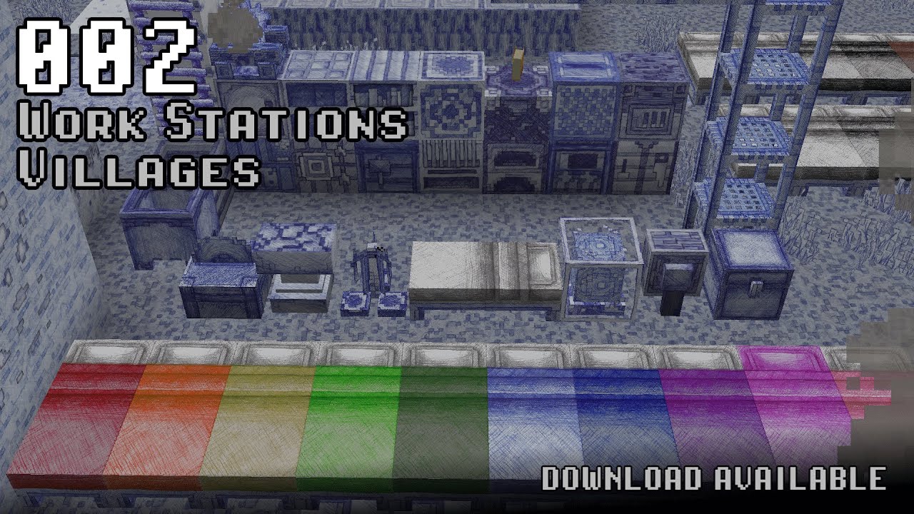 Functional Blocks & Villages - Hand-Drawn Minecraft Texture-Pack - Part ...