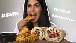 ASMR | CHICKEN PITA SANDWICH | EATING SOUNDS | MUKBANG