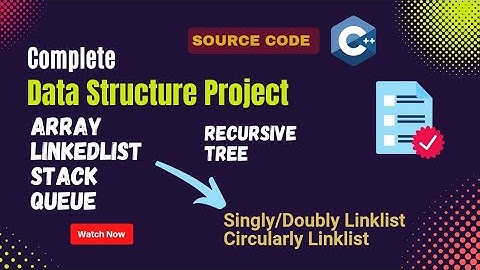 Complete Data Structure Project  in C++ | Array Linklist Stack Queue and Tree in C++  #datastructure