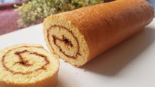 سويسرول بدون زيت او حليب اسفنجي وناجح من اول تجربه?? /Swiss roll cake without oil or milk